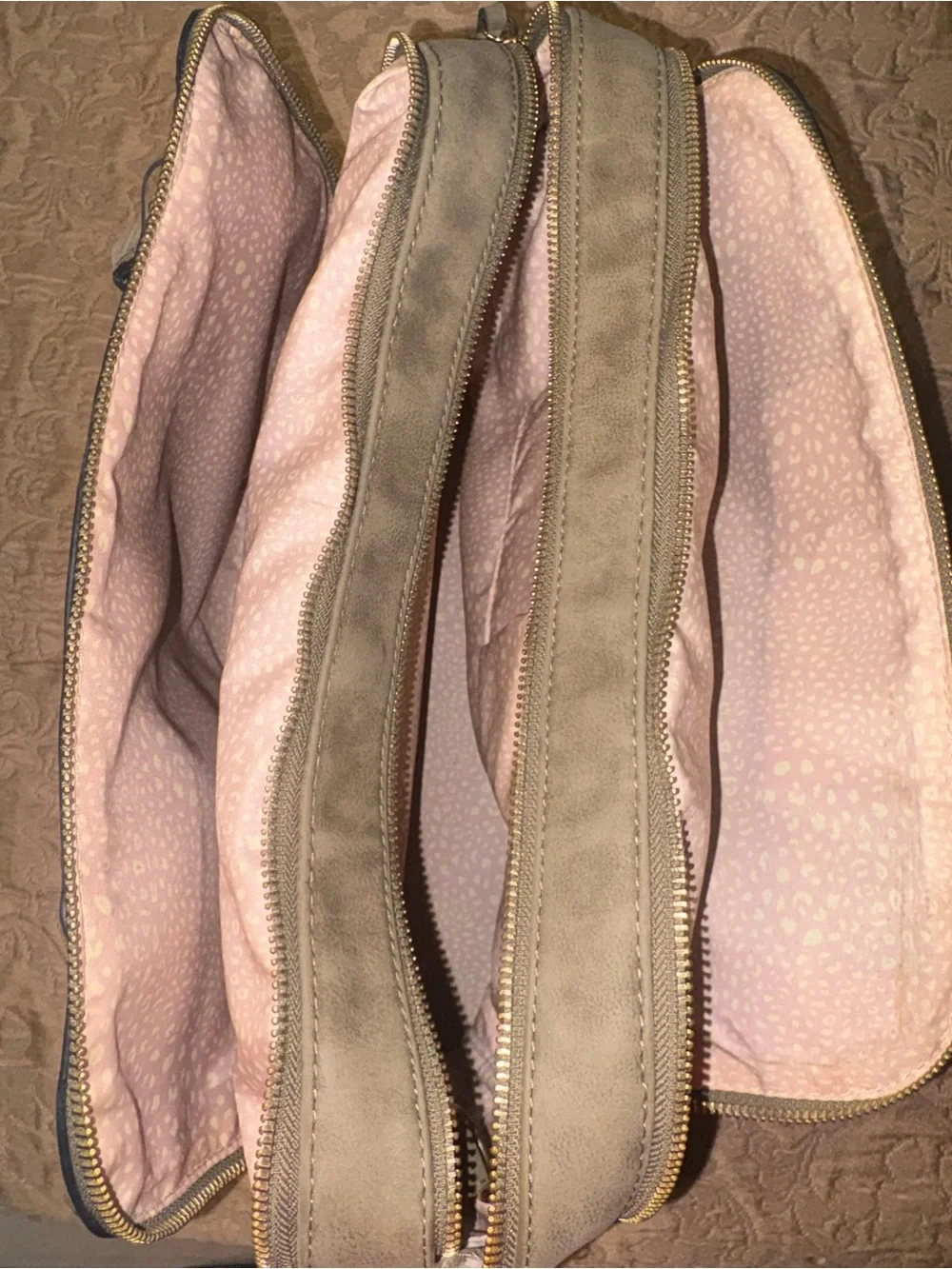 Source Unknown Taupe Braided Accent Tote